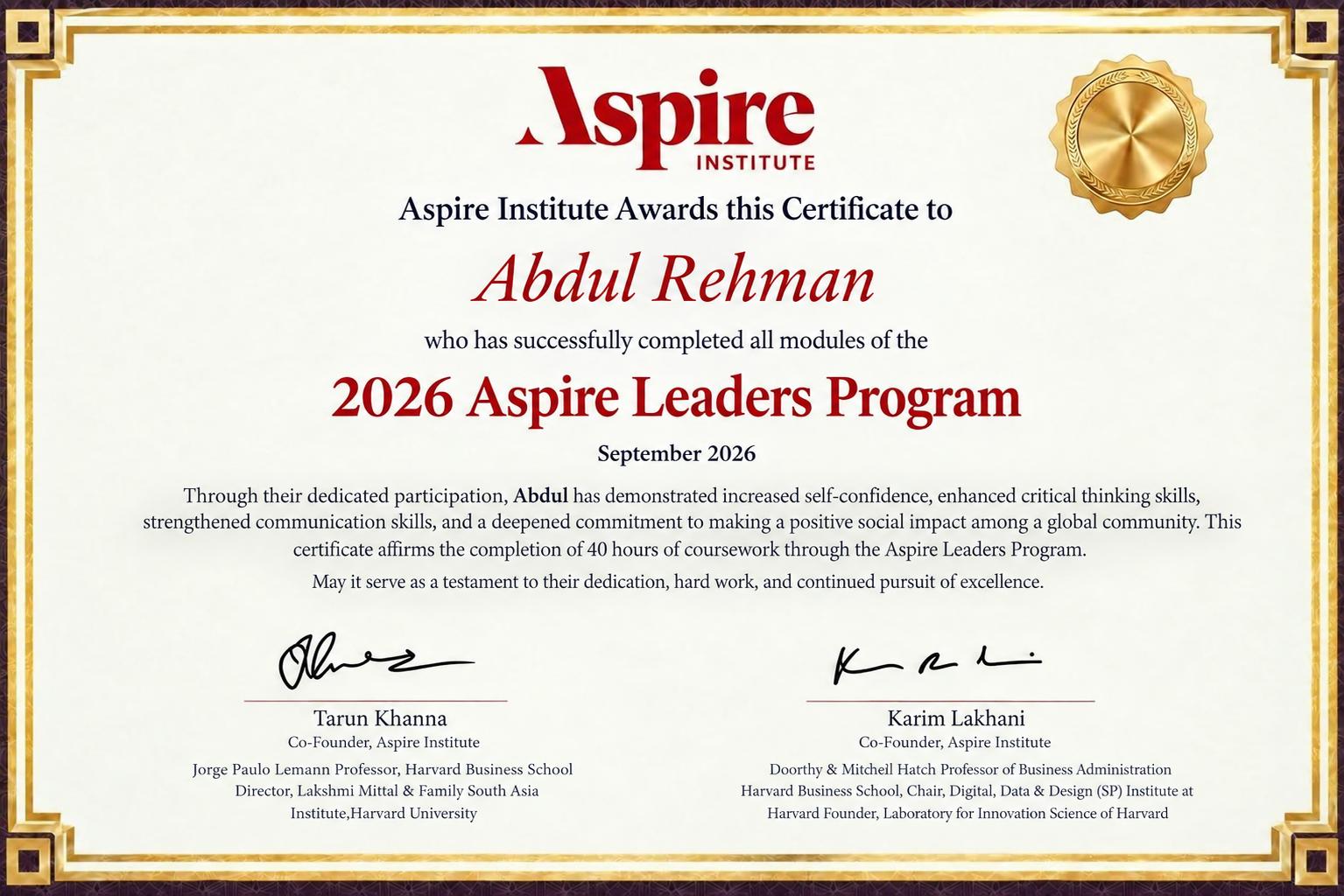 Aspire Leaders Program - Aspire Institute